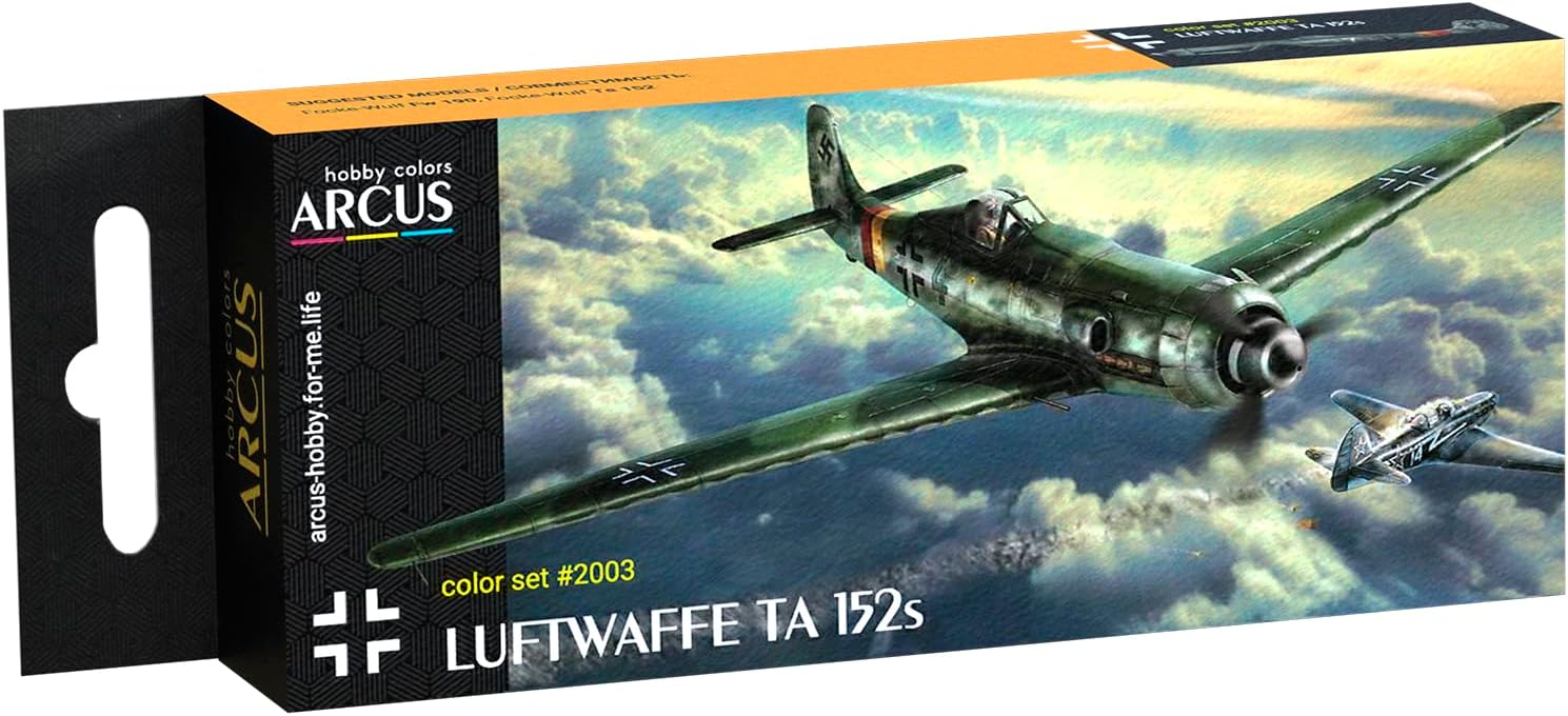 Arcus 2003 Enamel paints set Luftwaffe Ta 152s 6 colors in set