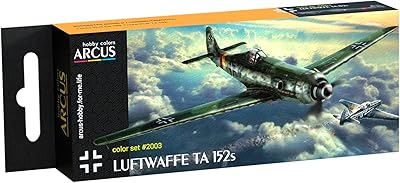 Arcus 2003 Enamel paints set Luftwaffe Ta 152s 6 colors in set
