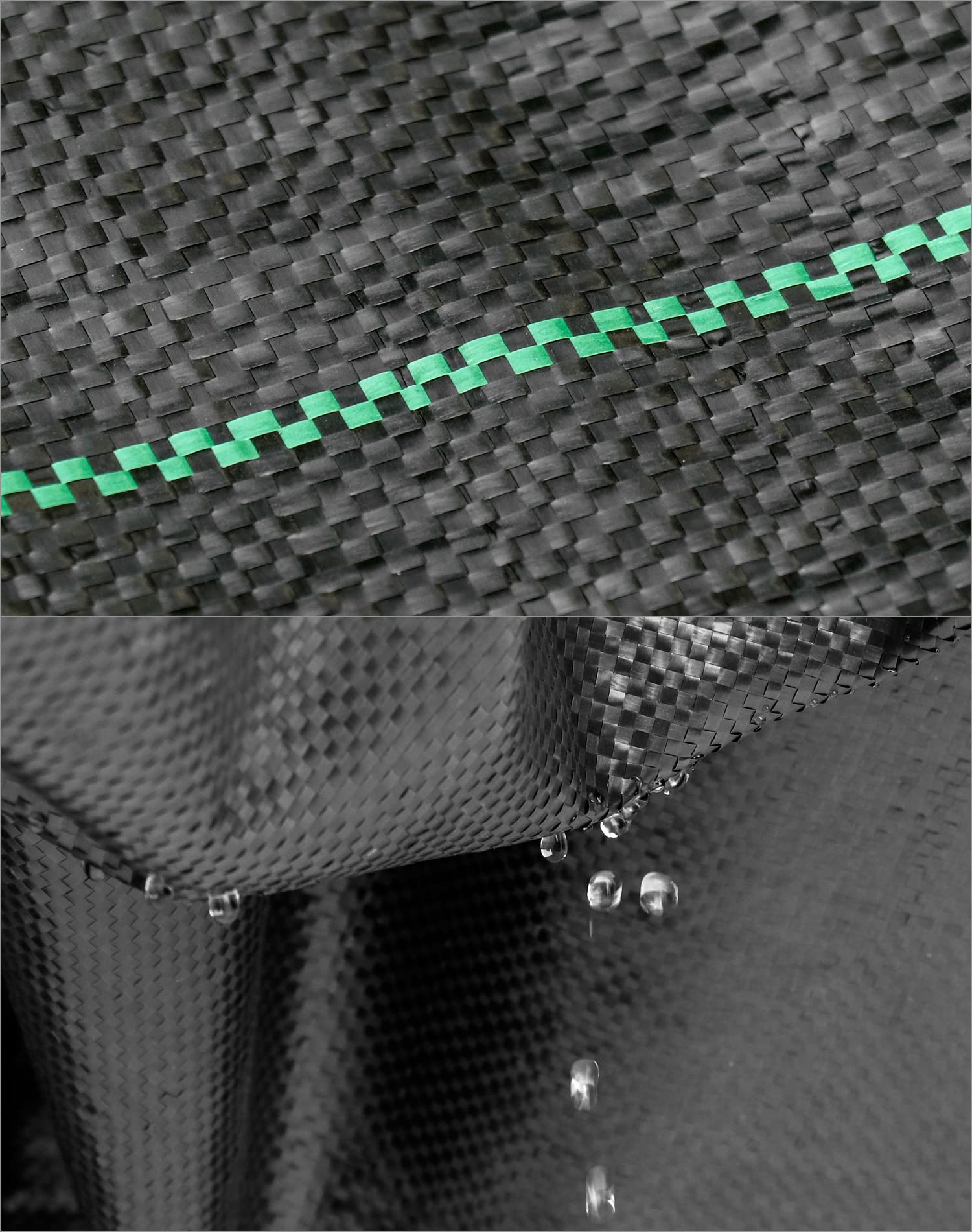 QWORK® 50m x 2m Malla Antihierbas 100g/m² - Permeable, Resistente a la Rotura, Alta estabilización UV - para Jardín, Paisaje, Entrada de Coches