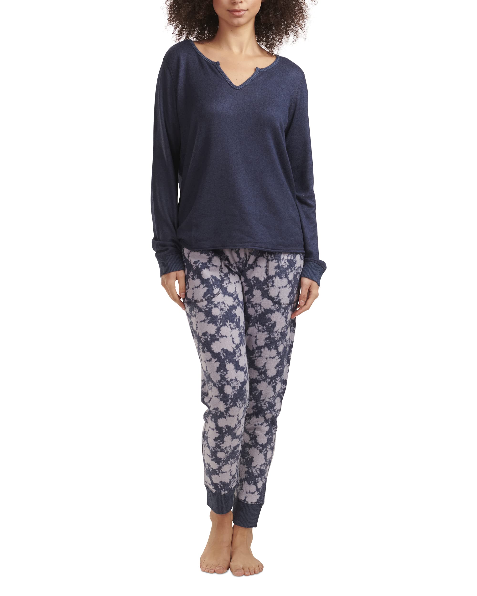 SplendidWomen's Long Sleeve Lounge Top and Cozy Bottom Pant Pajama Set Pj