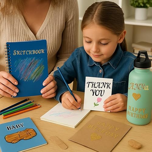 Miniatura 2 de 0.5 pulgadas Calcomanía de letra pequeña, calcomanías de números de alfabeto de vinilo negro autoadhesivas, letras adhesivas de alfabeto ABC