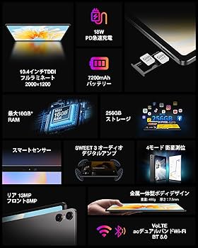 ト*ン様 タブレット 10.4インチ Android wi-fi 2000*12 Amazon.co.jp: 【Android タブレット 10.4インチ】TECLAST T40