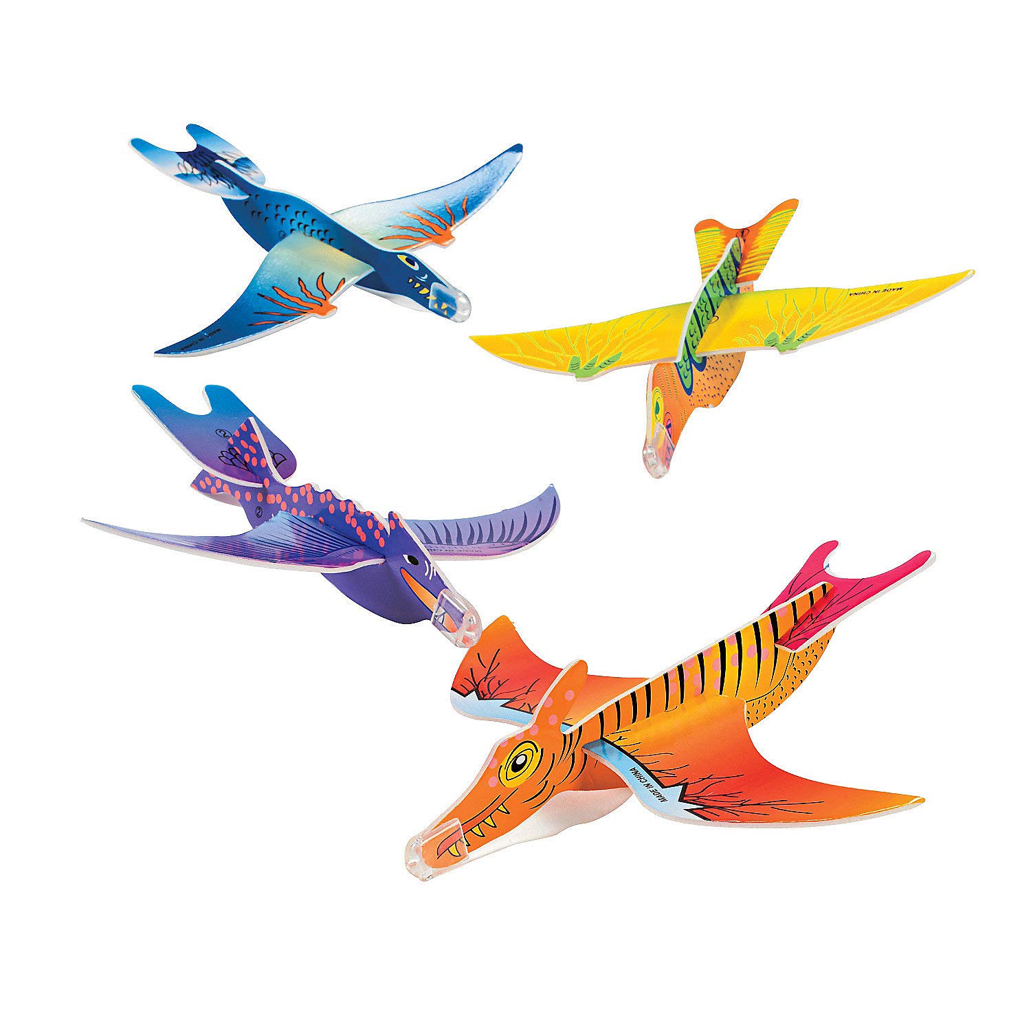 Fun Express Dinosaur Glider Toys - Set of 48 - Party Favor and Toys