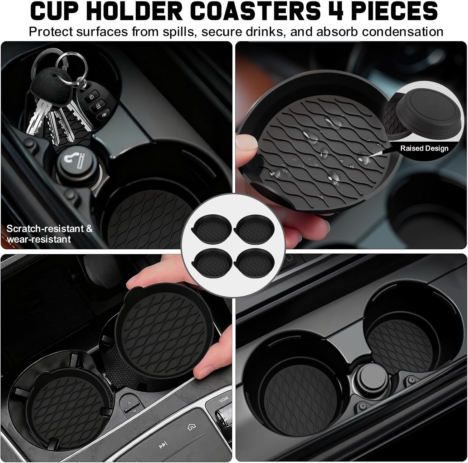 Car Accessories Gift Set for New Drivers, 13PCS Everyday Car Essentials Kit with Registration Insurance Holder, Cup Holder Coasters, Headrest Hooks & Cleaning Brushes for Men & Women