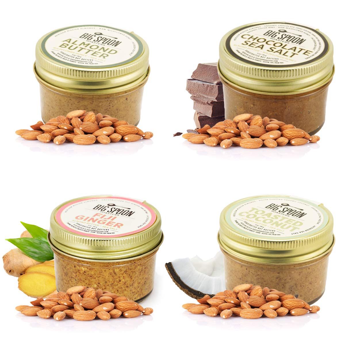 Big Spoon Roasters Almond Butter (Variety Almond, Gift Set) Grocery & Gourmet Food