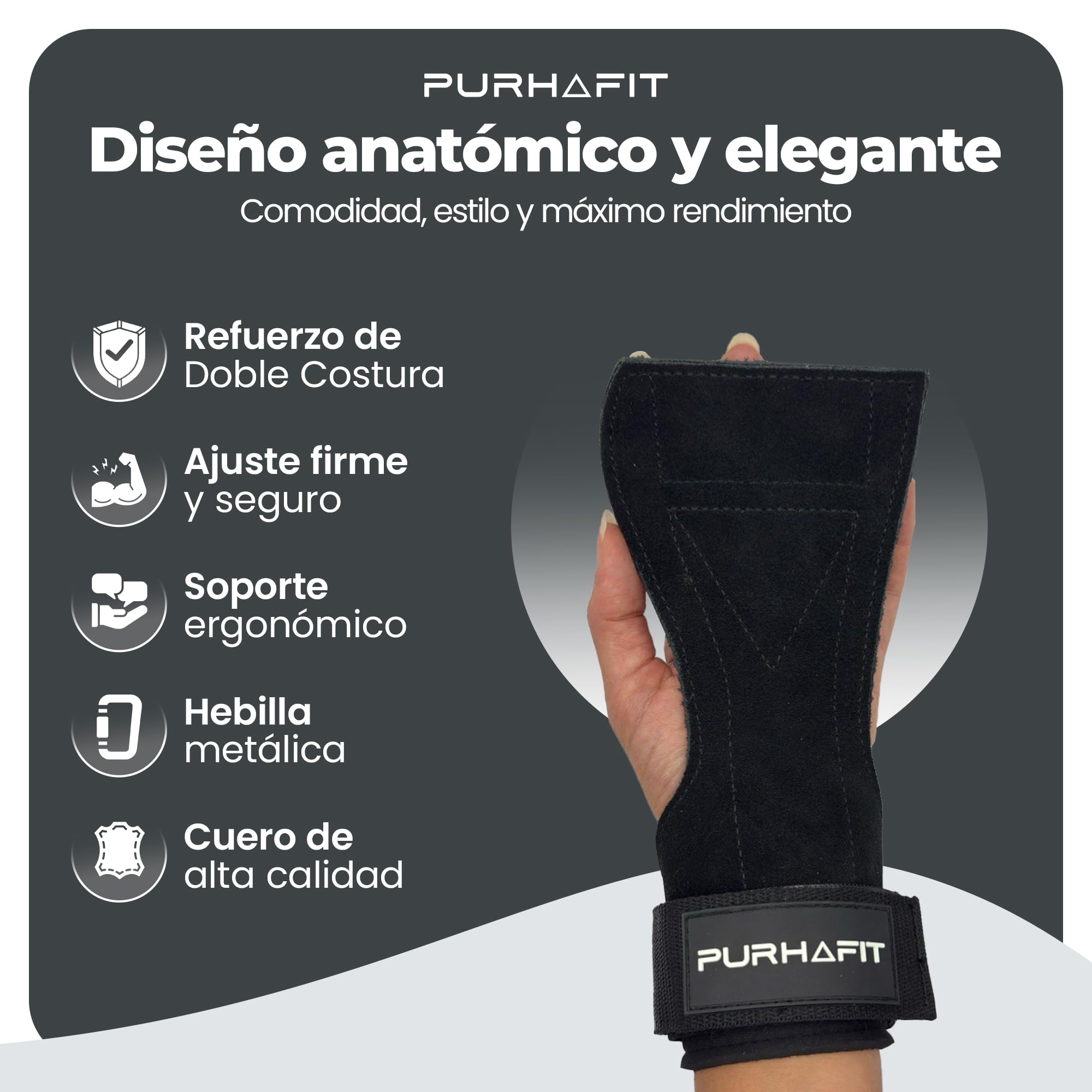 Calleras PurhaGrip | Calleras para Crossfit cómodas y Resistentes | Protección Superior y Ajuste anatómico para Mujer y Hombre en Entrenamientos de Fuerza y Alta Intensidad