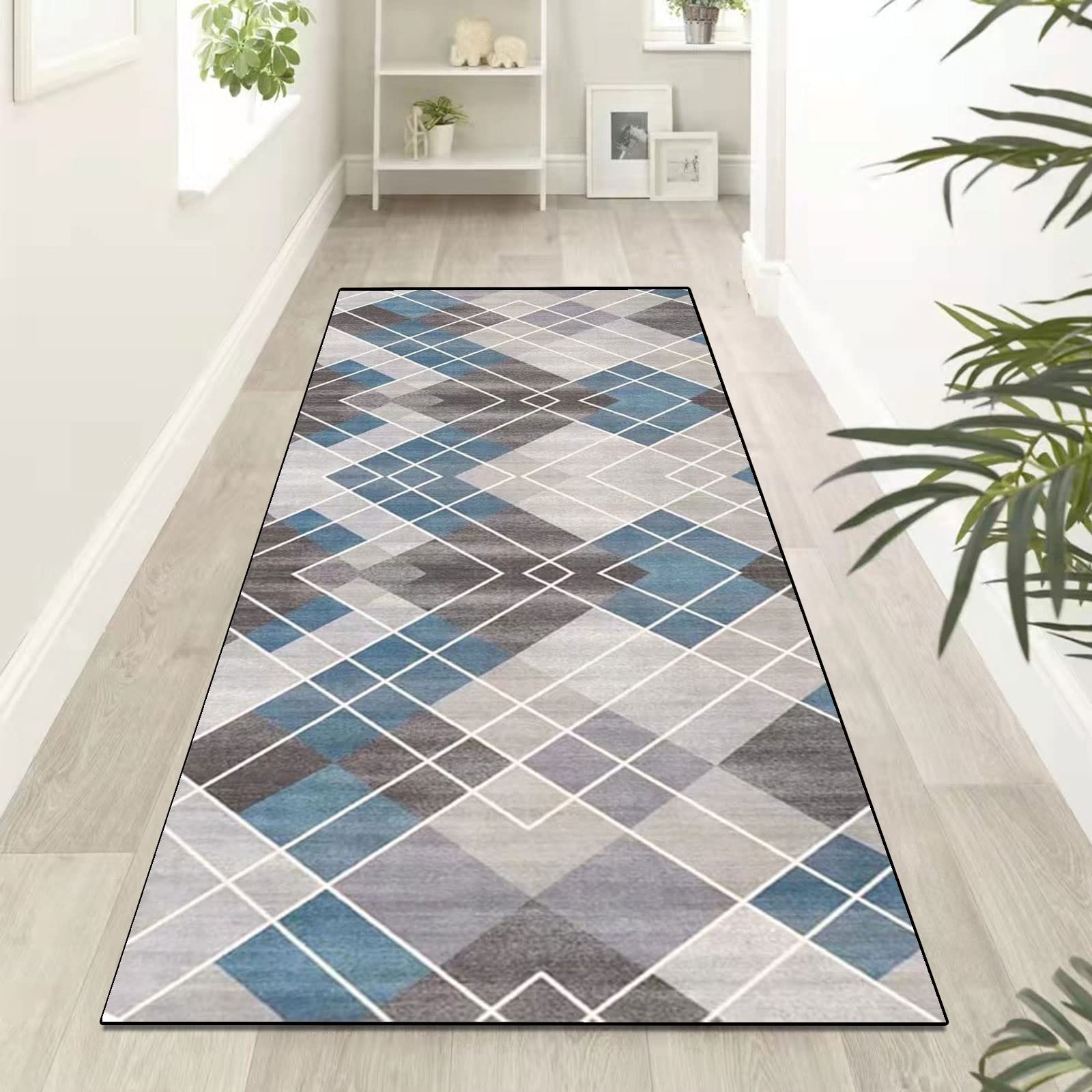 Teppichläufer Modern Küchenläufer Niederflor Flurläufer,Bunter Modern rutschfest Waschbar,für Korridor,Schlafzimmer,Innen Wohnzimmer,Küche - Anpassbar