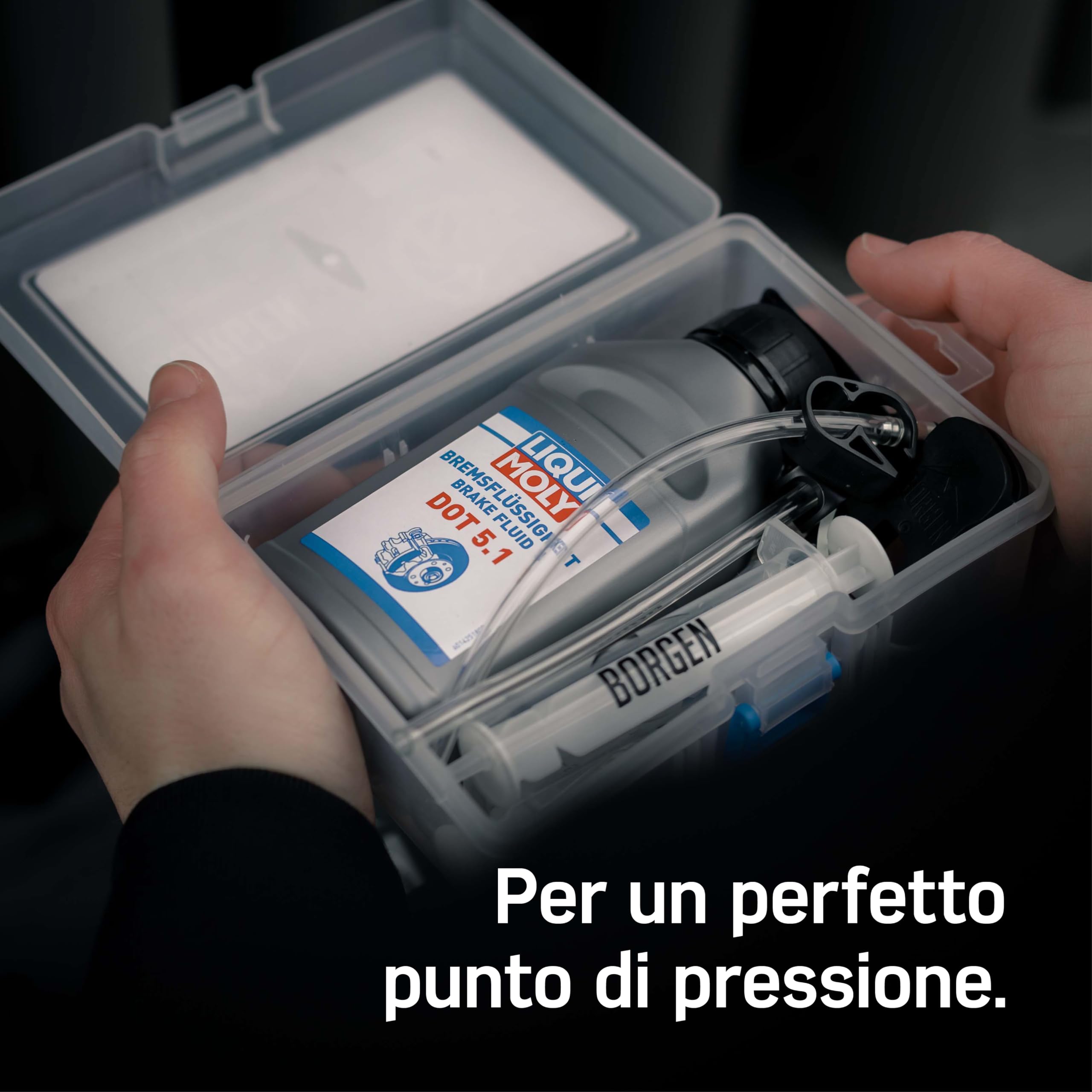 Borgen Kit spurgo Freni Adatto per AVID-SRAM Disco Idraulici │ Kit Manutenzione per Freni di Bicicletta │Kit spurgo con Istruzioni Passo a Passo Incluso Bleeding Edge