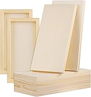 Aodaer 8 Pack 6x12 Inch Unfinished Pine Wood Panels - Smooth Craft Boards for Acrylic Oil Painting Pouring DIY Art Projects