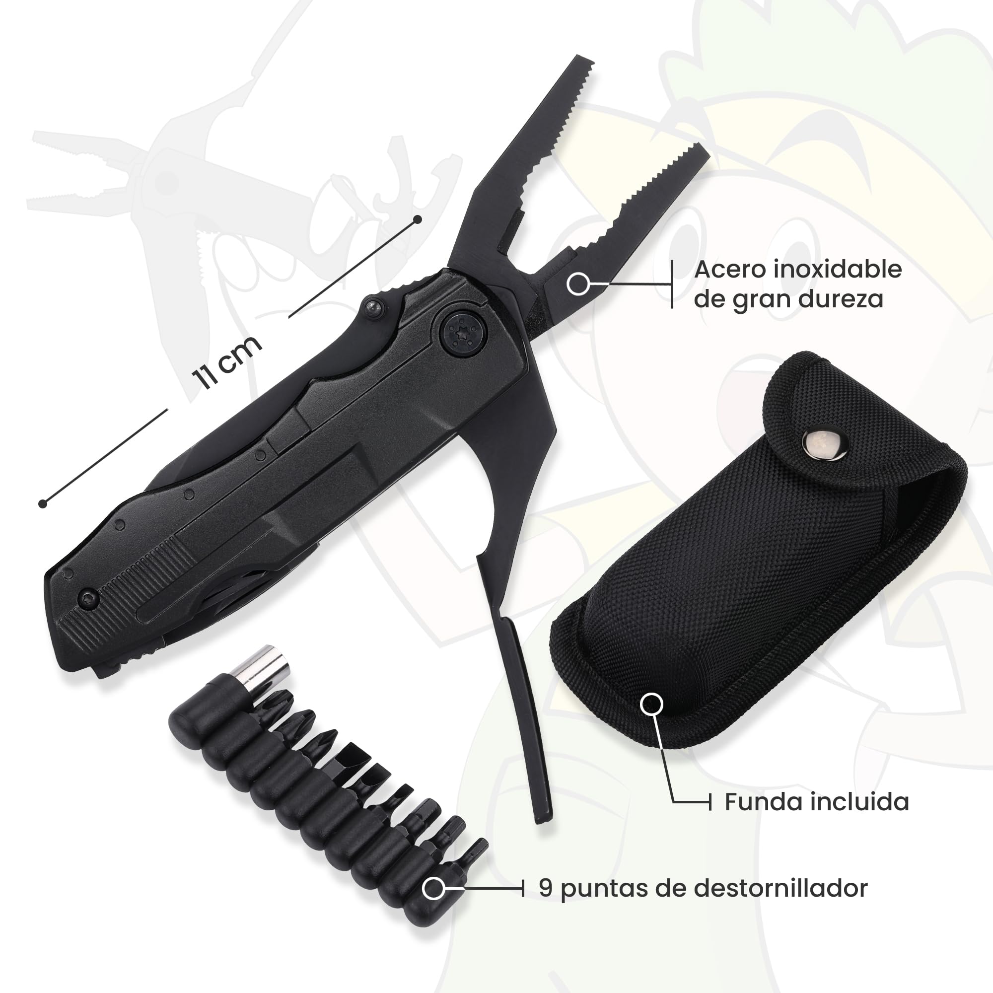 Image secondaire de Outil Multifonction 18 en 1 FORA avec Étui - Idéal pour Camping et Jardinage