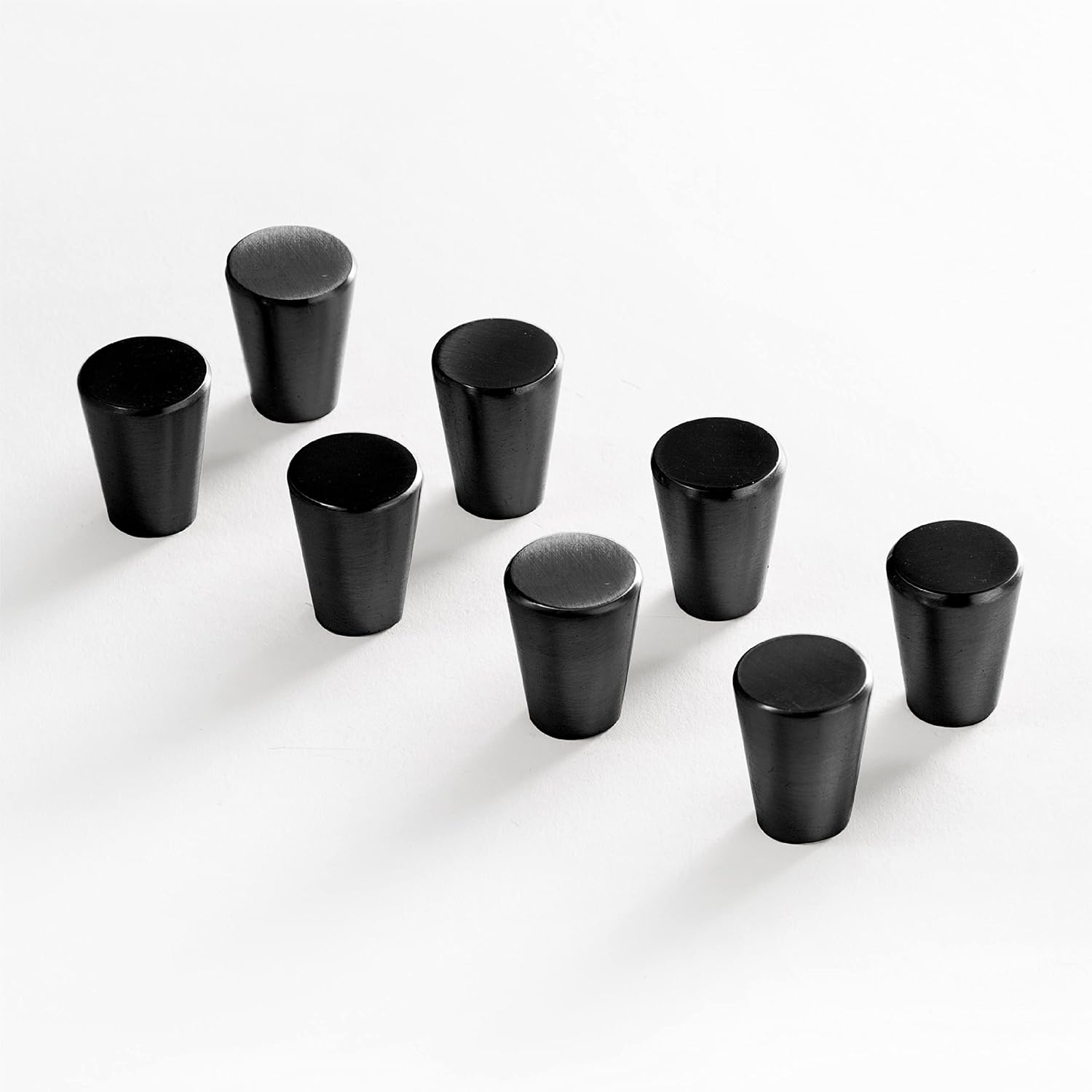 BINO 8-Pack Cabinet Knobs - .75" Diameter (19mm), Matte Black - Dresser Knobs for Dresser Drawer Knobs and Pulls Knobs and Pulls Handles