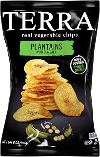 Terra Plantains Real Sea Salt Chips 5oz - Gluten-Free, Non-GMO, Vegan Vegetable Chips