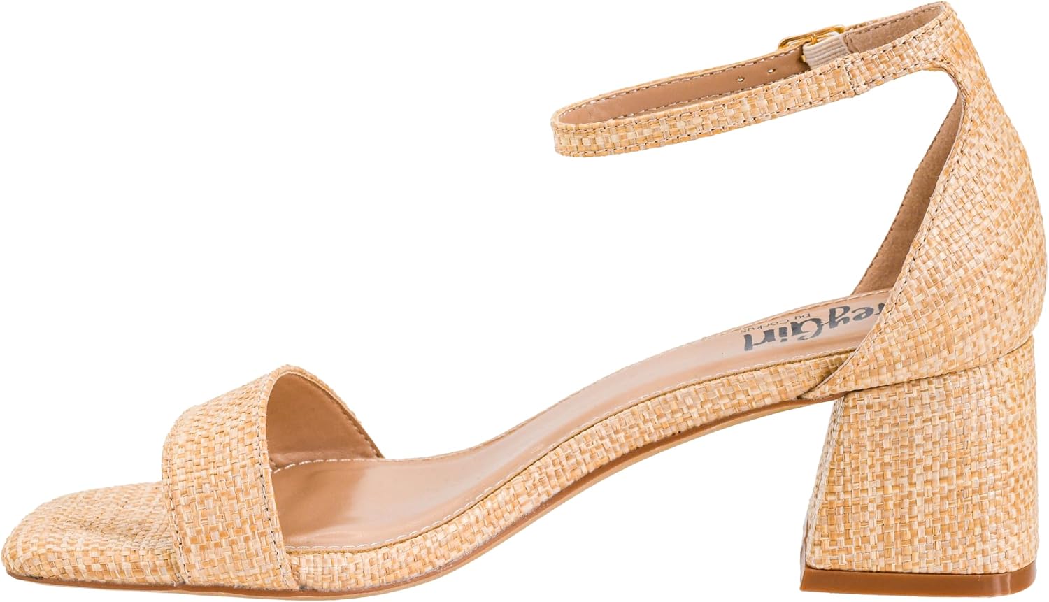 Corkys Footwear Hey Girl Women's Save The Date Chunky Heel Sandal - 2.25 Inch Heel with an Adjustable Buckle, Dainty Toe Strap, and Lightly Padded Insole