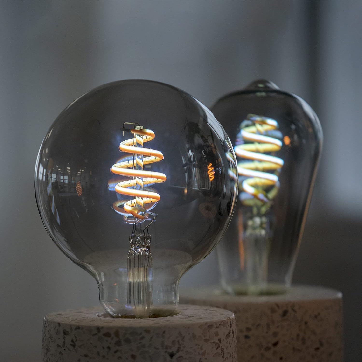 HOMBLI Smart Filament Bulb E27 G95 - Smokey - Globe - Warm White Light