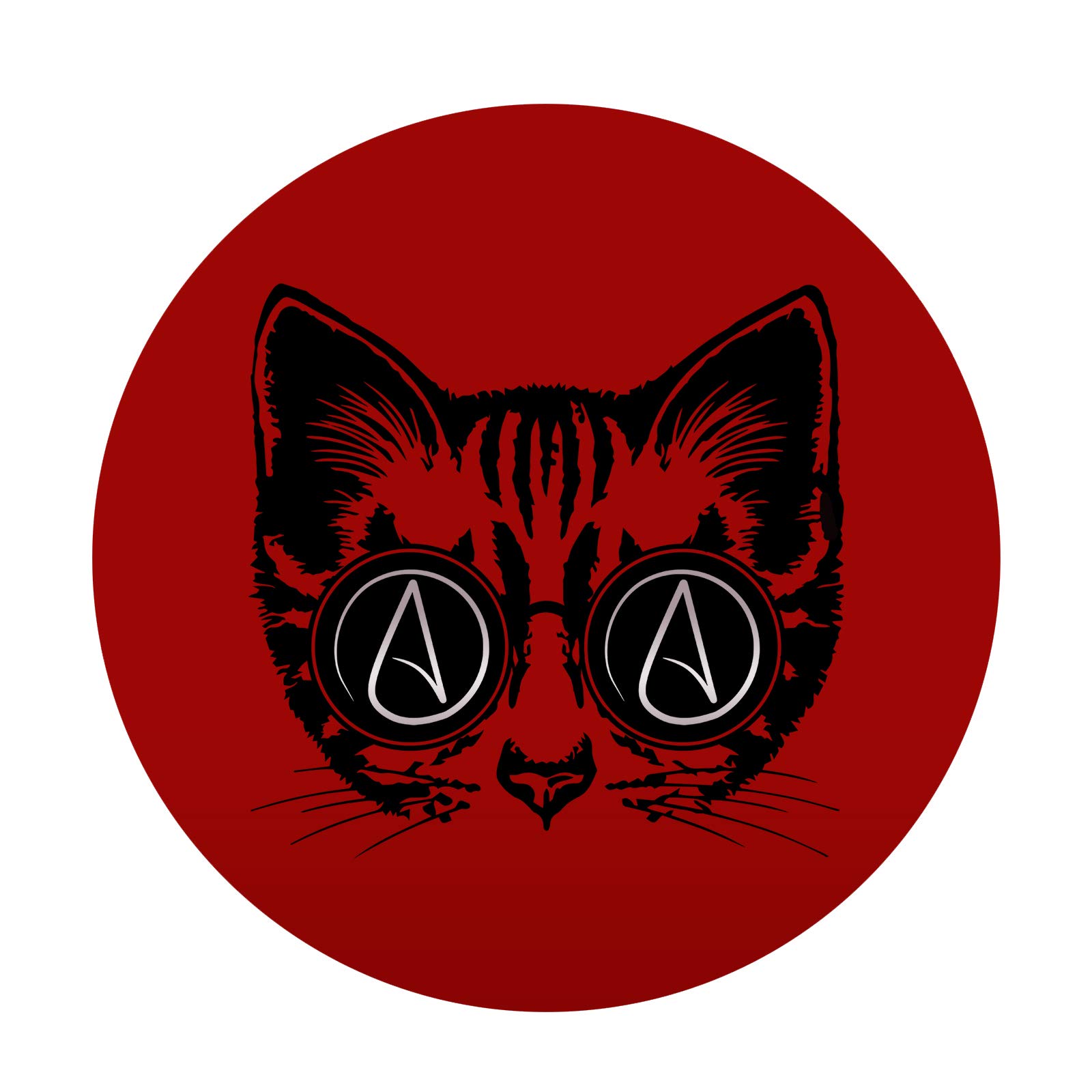 Pegatina de gato ateista para parachoques EvolveFISH de 12.7 cm para personalizar coche