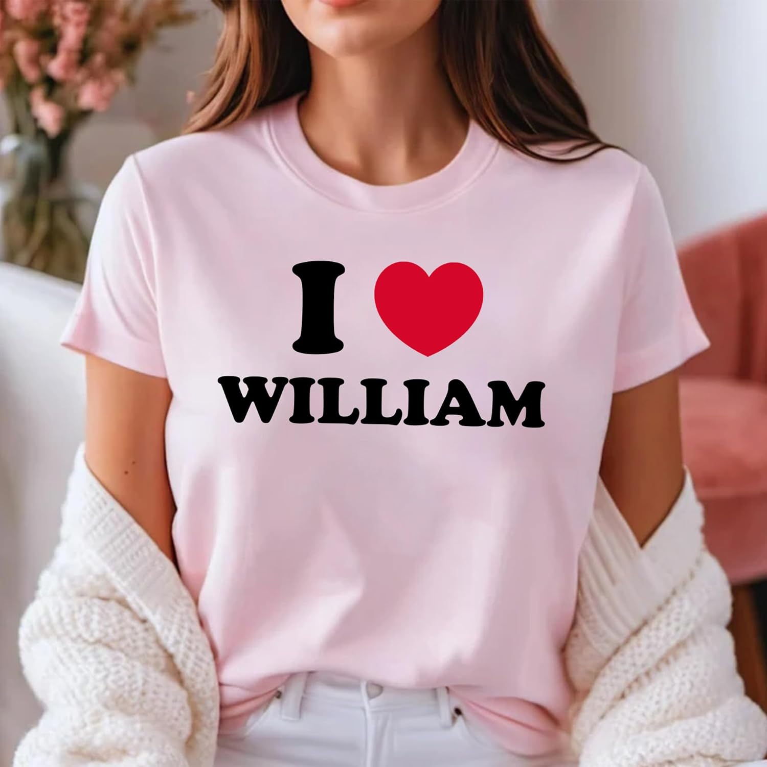 I Heart Shirt with Custom Text, Photo I Heart Custom Shirt Custom Girlfriend Boyfriend Shirt Gift for Women Men Couple - Image 4