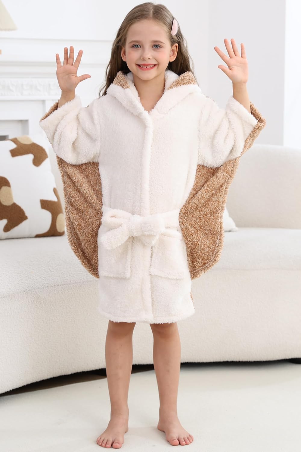 DELEY Girl's Robe Baby Boys Hoodie Robes Toddler Bathrobes for Kids Pajamas Sleepwear - Image 5
