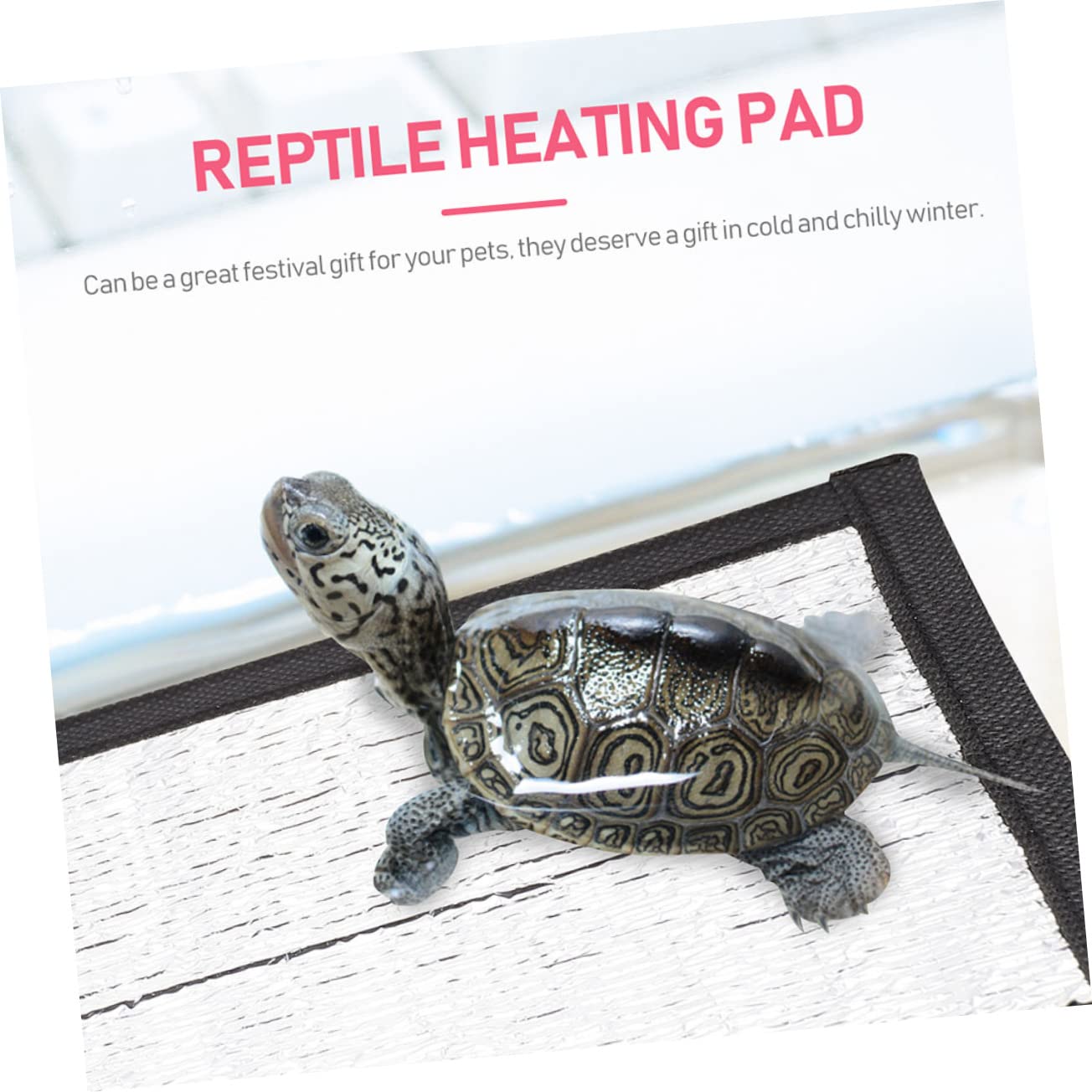 INOOMP Electric Heating Pad for Reptiles Small Mat Reflective Film Insulation Mat for Cold Weather