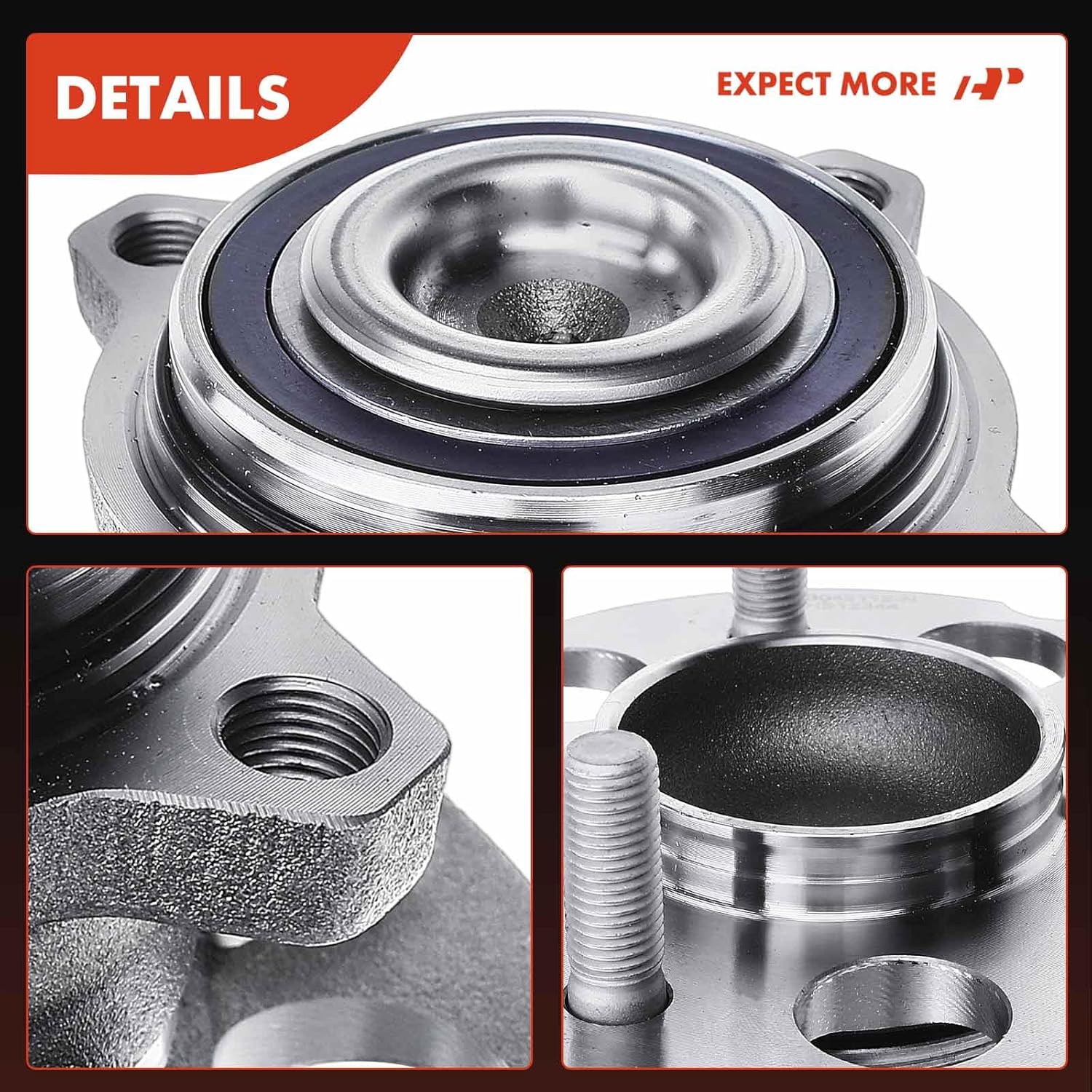 A-Premium Rear Wheel Bearing and Hub Assembly with 5-Lug Compatible with Honda CR-V 2007-2011, Accord Crosstour 2010-2011, Crosstour 2012-2015, FWD Only