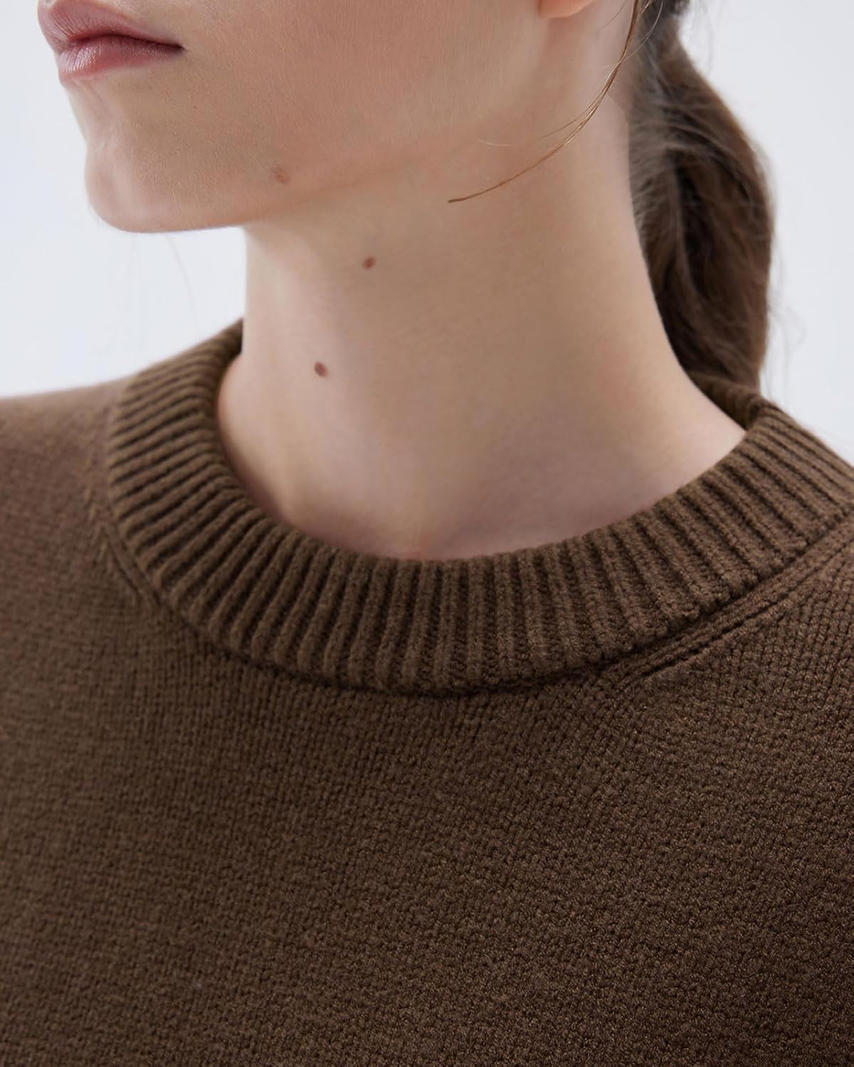 SUUKSESS Women Cashmere Blend Oversized Crew Neck Long Sleeve Pullover Sweaters - Image 4