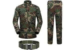 Military Costume for Men: Woodland Camouflage Tactical Suit