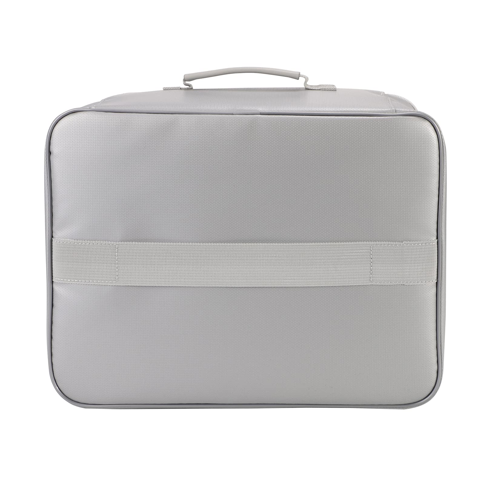 Borsa portadocumenti e organizer ignifugo con chiusura a combinazione - Custodia in fibra di vetro rivestita in silicone a doppio strato - 14,1 x 10,6 x 5,9 pollici - Custodia (Argento)