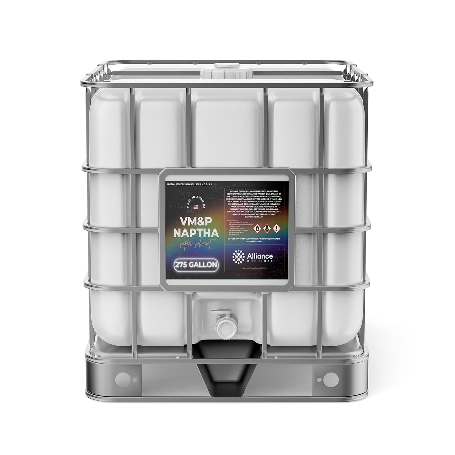 Alliance Chemical VM&P Naphtha - 275 Gallon IBC Tote - Paint Thinner & High Quality Solvent