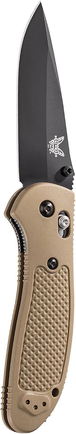 Benchmade - Griptilian 551 Knife, Plain Drop-Point, Coated Finish, Sand Handle