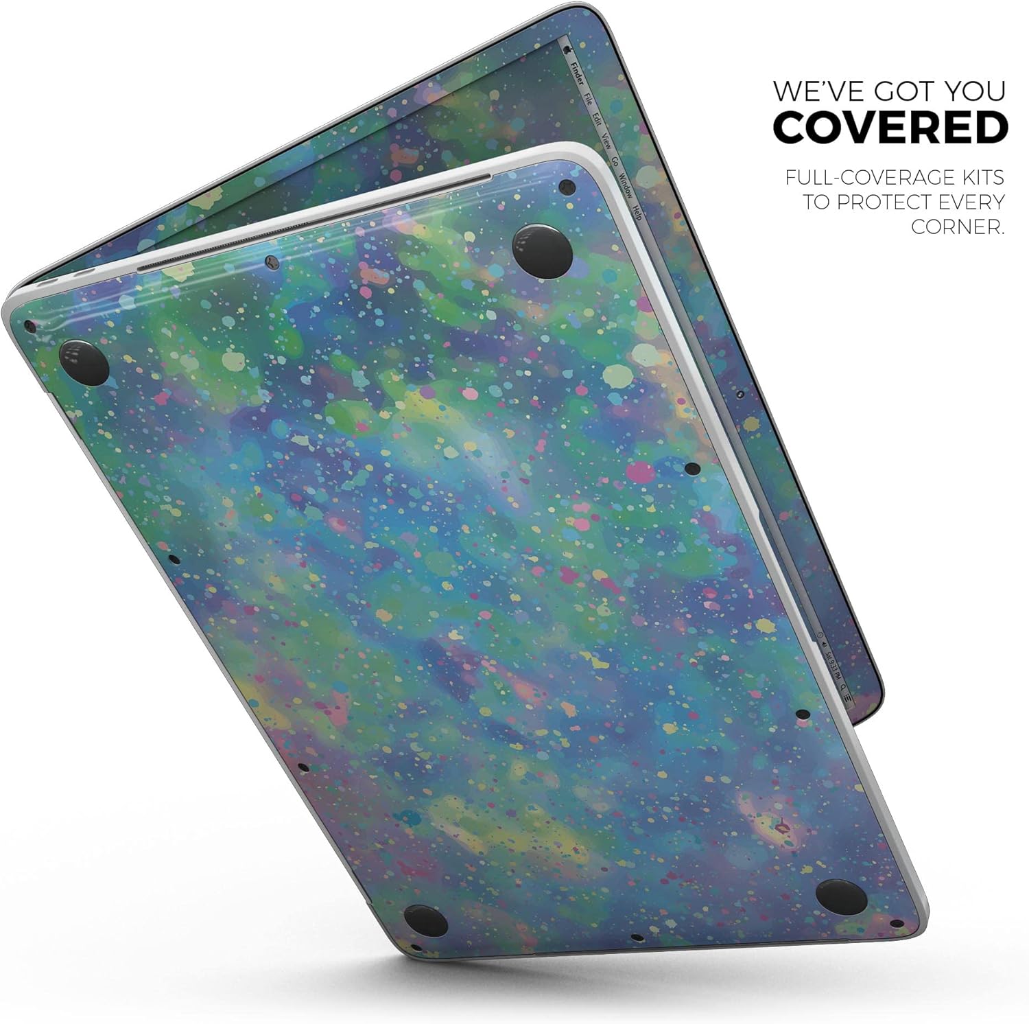 DesignSkinz - Splattered Opal Gemstone V1 - Full-Body Wrap Protective Decal Skin Kit Compatible with MacBook 13" Pro M1 (A2338)