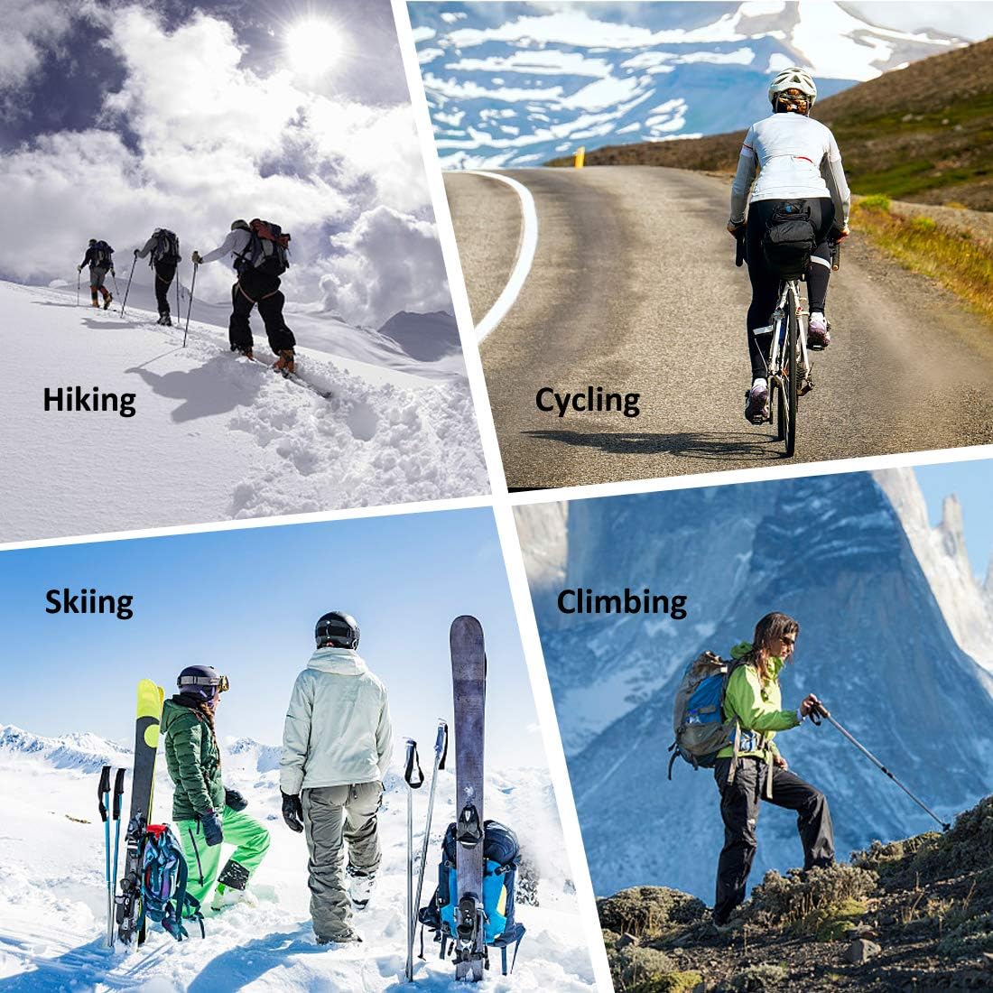 Facool Youth Merino Wool Ski Socks,Extra Warm Knee High Performance Snow Skiing/Snowboard Socks in Outdoor 3 Pairs Light Grey/Dark Pink/Rose Red at  Women’s Clothing store