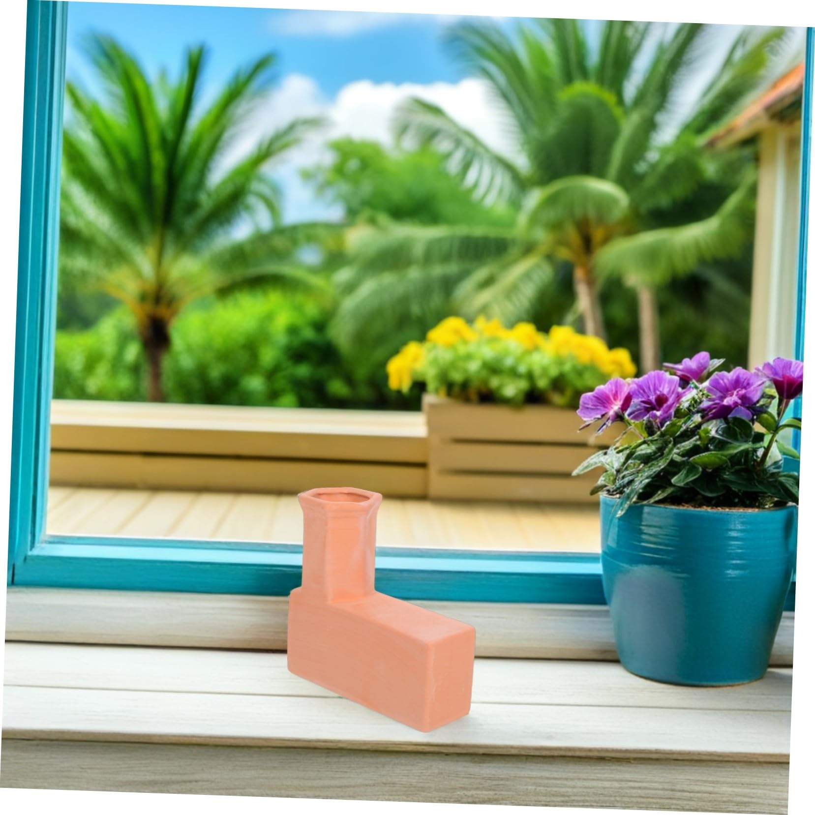 TOYANDONA Punte di Irrigazione Automatiche per Piante in Terracotta Marrone | Confezione da 1 Coppia, per Giardinaggio e Uso Esterno, Controllo Preciso Dell'acqua