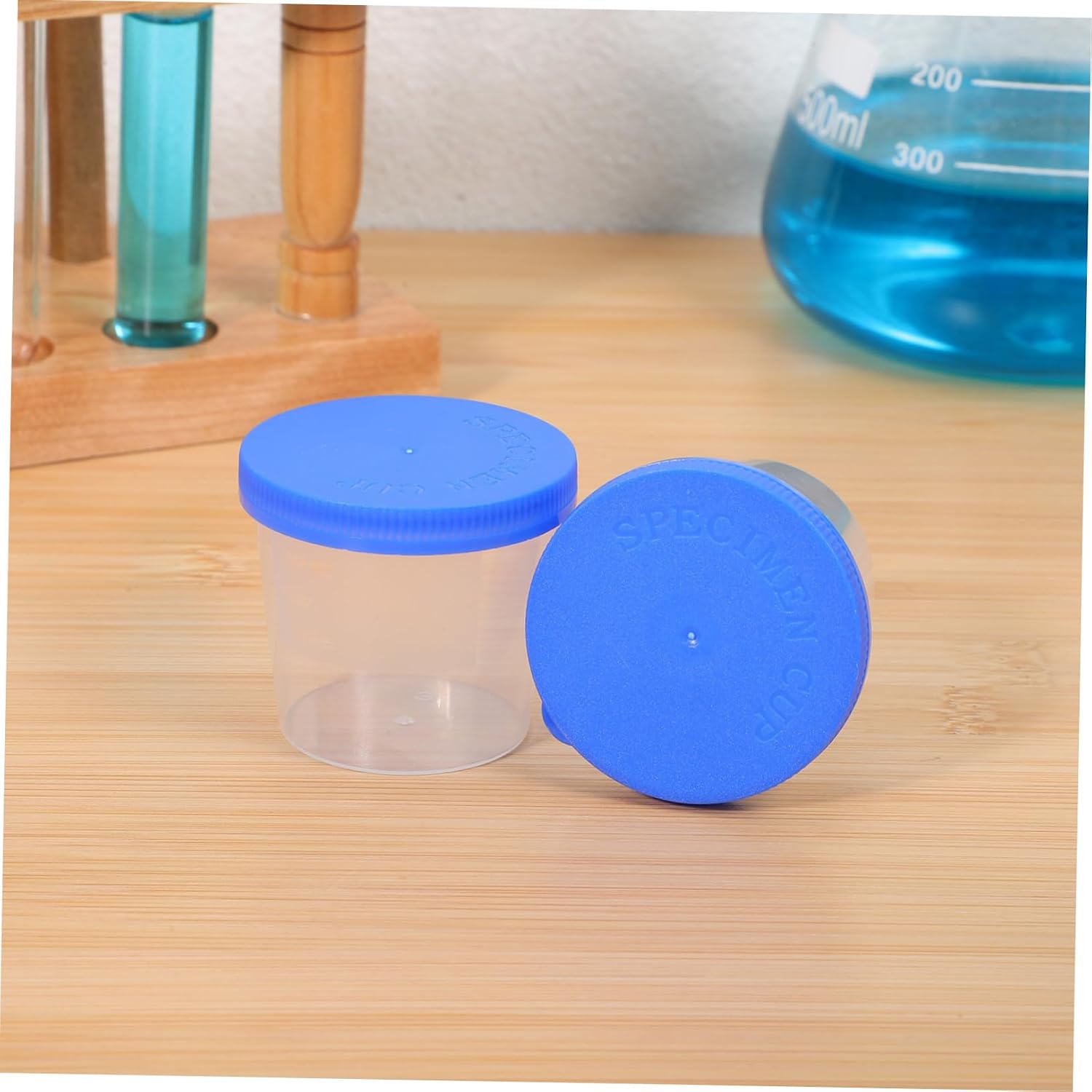 30Pcs Disposable Sputum Containers with Protective Cover Leak Sample Cups for Safe Collection Random Colors for Use