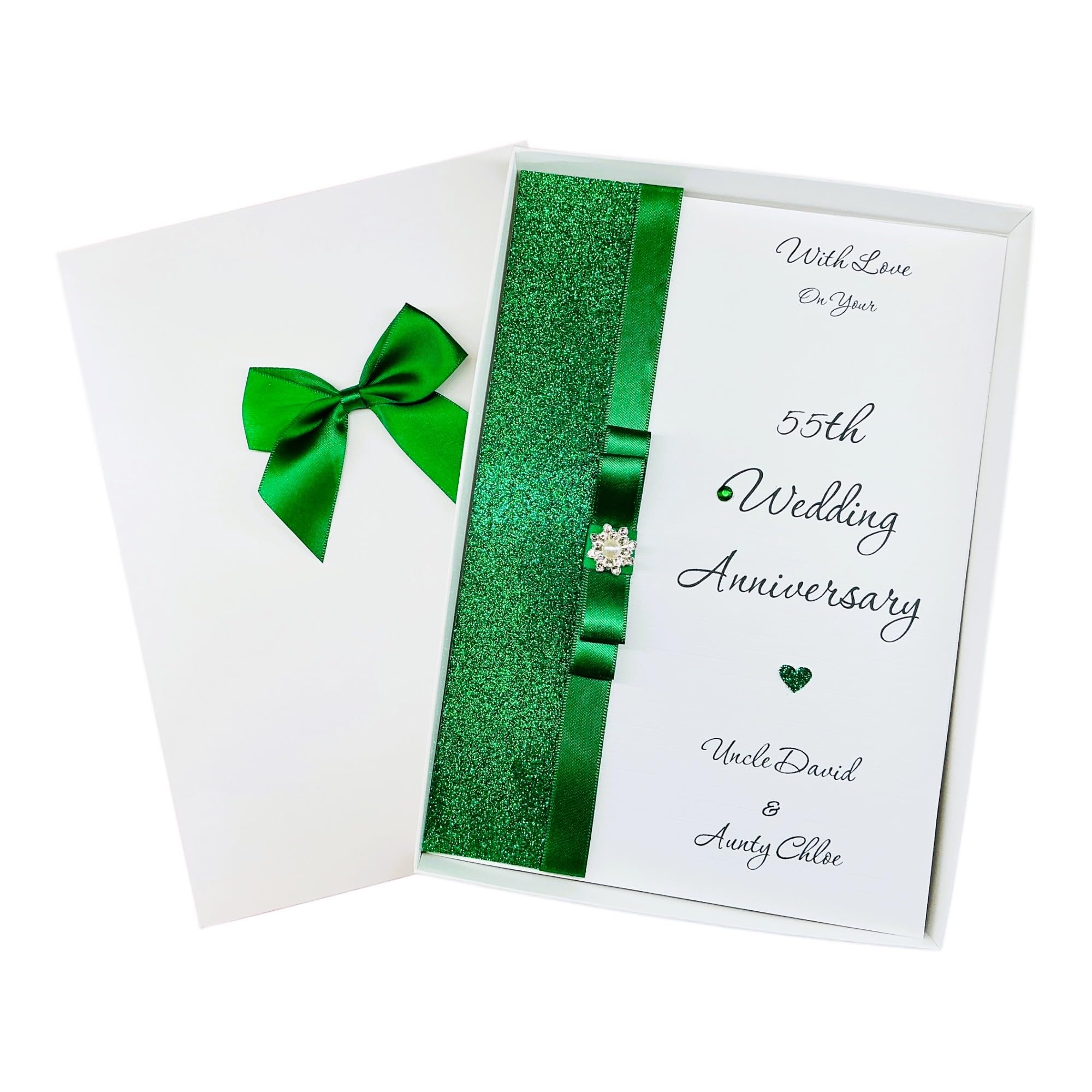 Aunt & Uncle 55th Emerald Wedding Anniversary Card - LB 198