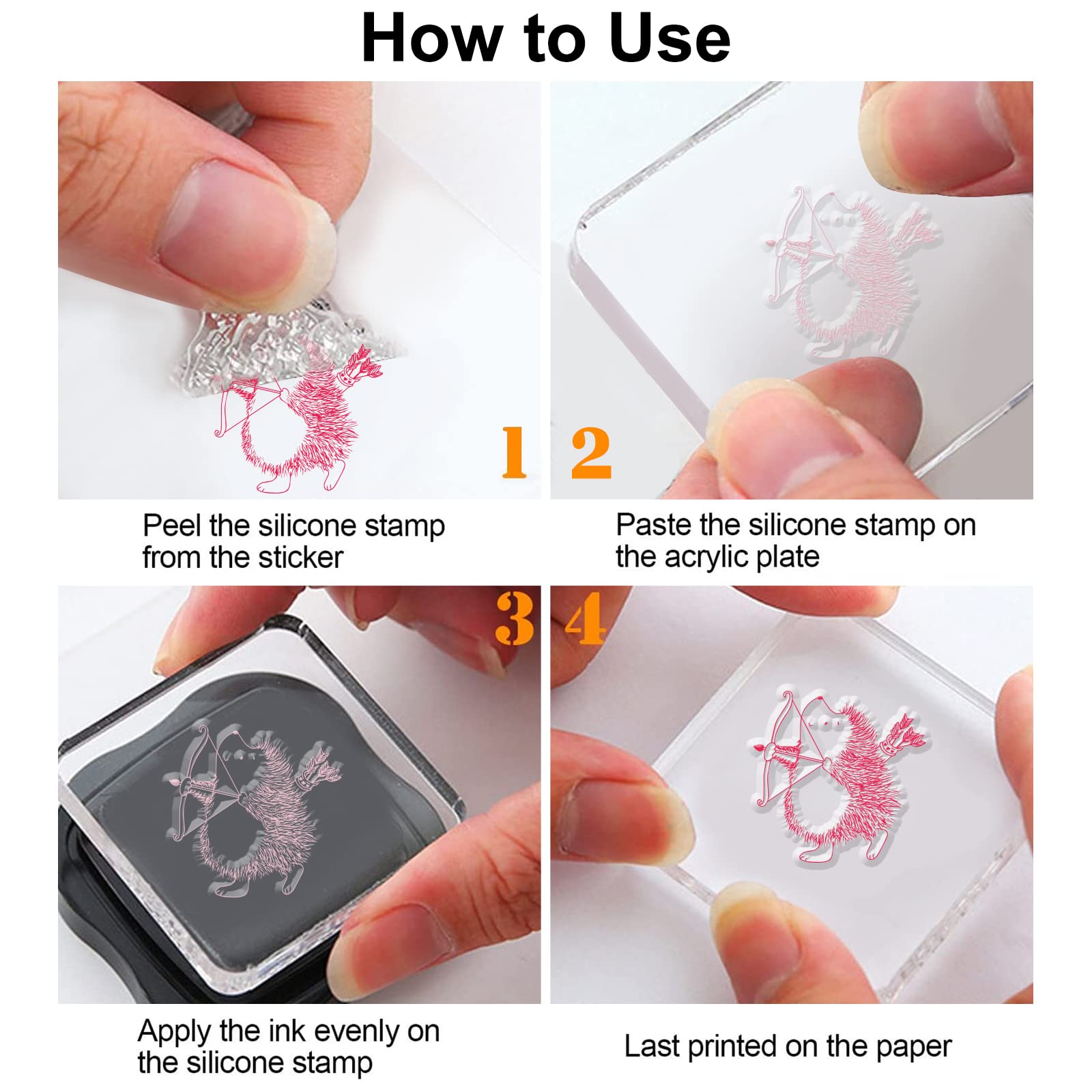 GLOBLELAND Timbri Trasparenti In Silicone Con Riccio, Fiori E Farfalle – Set Per Scrapbooking Fai Da Te, Diario E Biglietti Auguri - 2