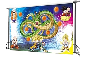 Dragon Ball Backdrop 5x3 FT -- The Perfect Birthday Party Decoration