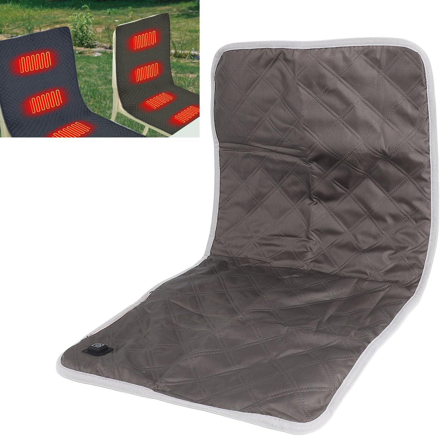 Fabater Portable Heated Cushion, Heated Stadium Cushion Outdoor