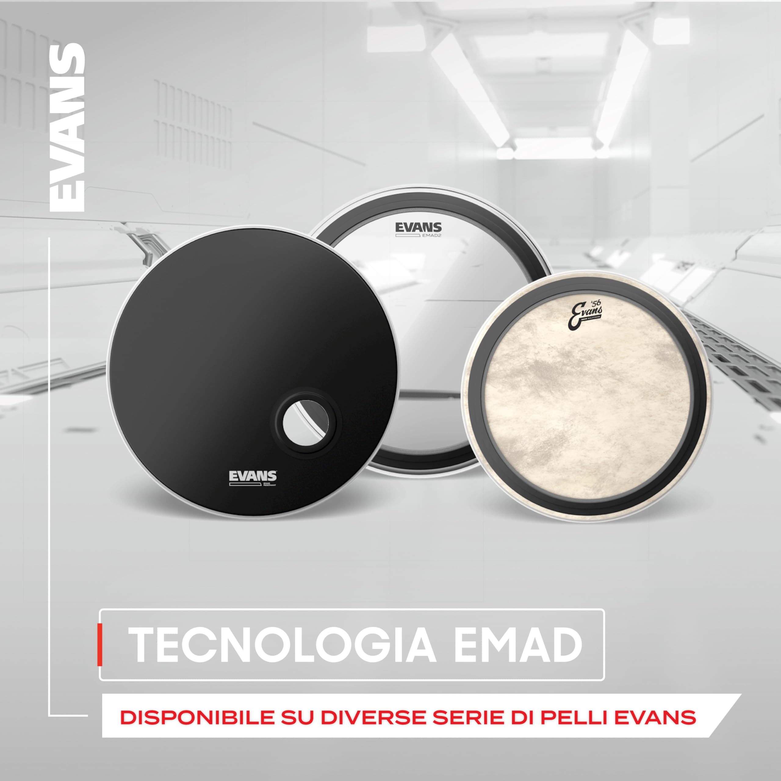 Evans UV EMAD - Pelle battente per grancassa, 22 pollici