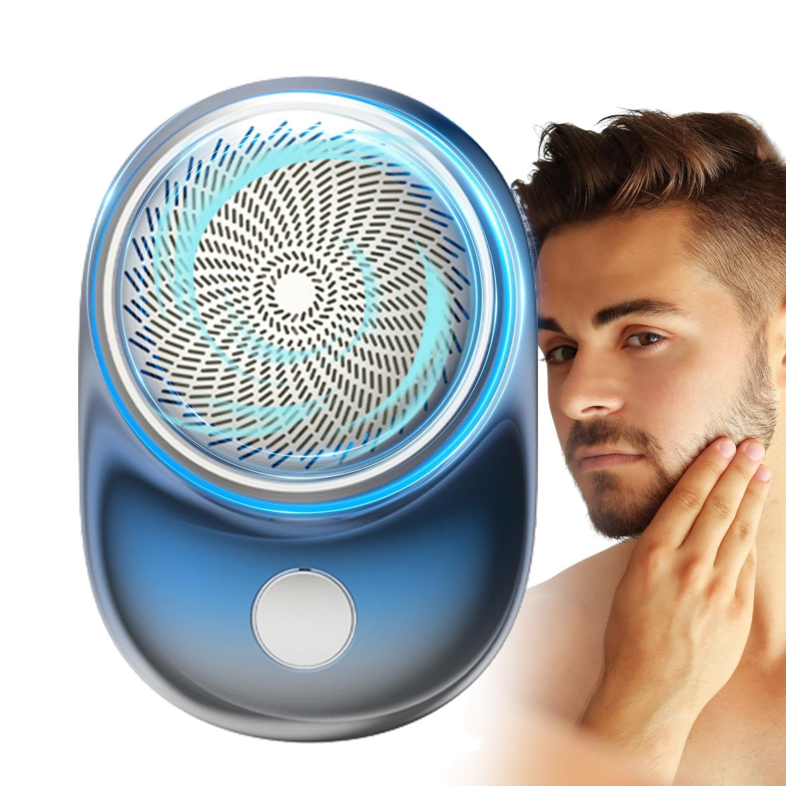 Rasoio elettrico, ricaricabile, da viaggio, rotante, per uomo, elettrico, lavabile, elettrico, da uomo, portatile, per casa, lavoro, viaggi all'aperto