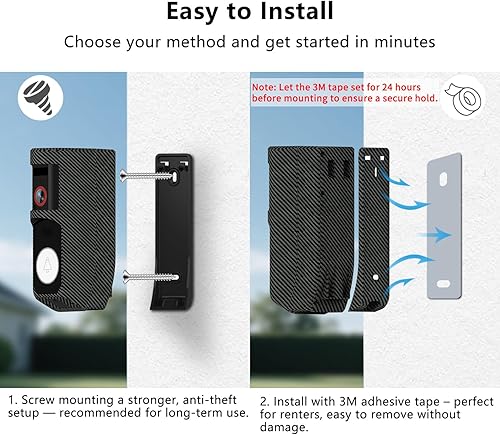 Miniatura 4 de Cámara de Timbre de Video Inalámbrica con Encanto, Cámara HD, Alertas en Tiempo Real Ring Call, Rotación Panorámica, Detección AI, Batería