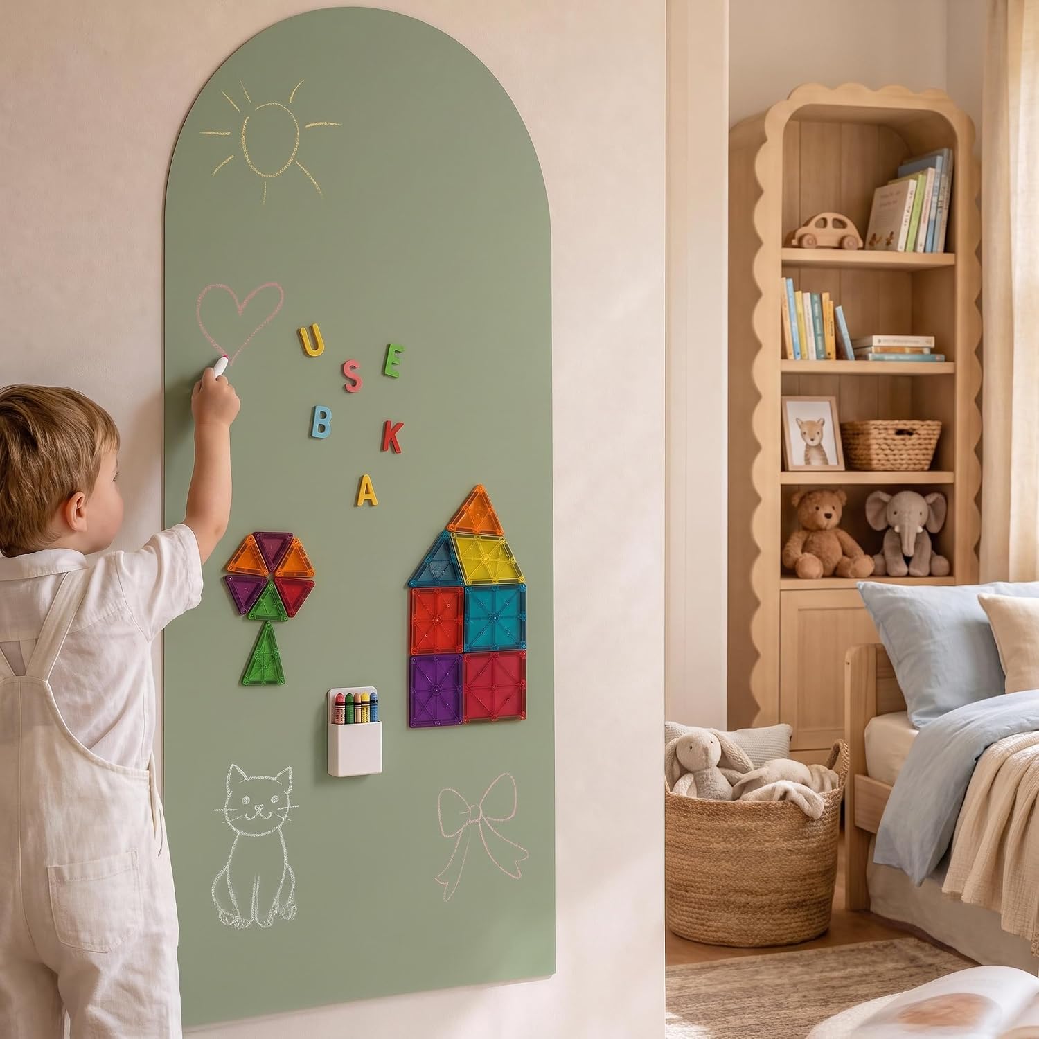 Beautiful Magnetic Wall Decal for Kids - Peel and Stick Arch Play Wall
