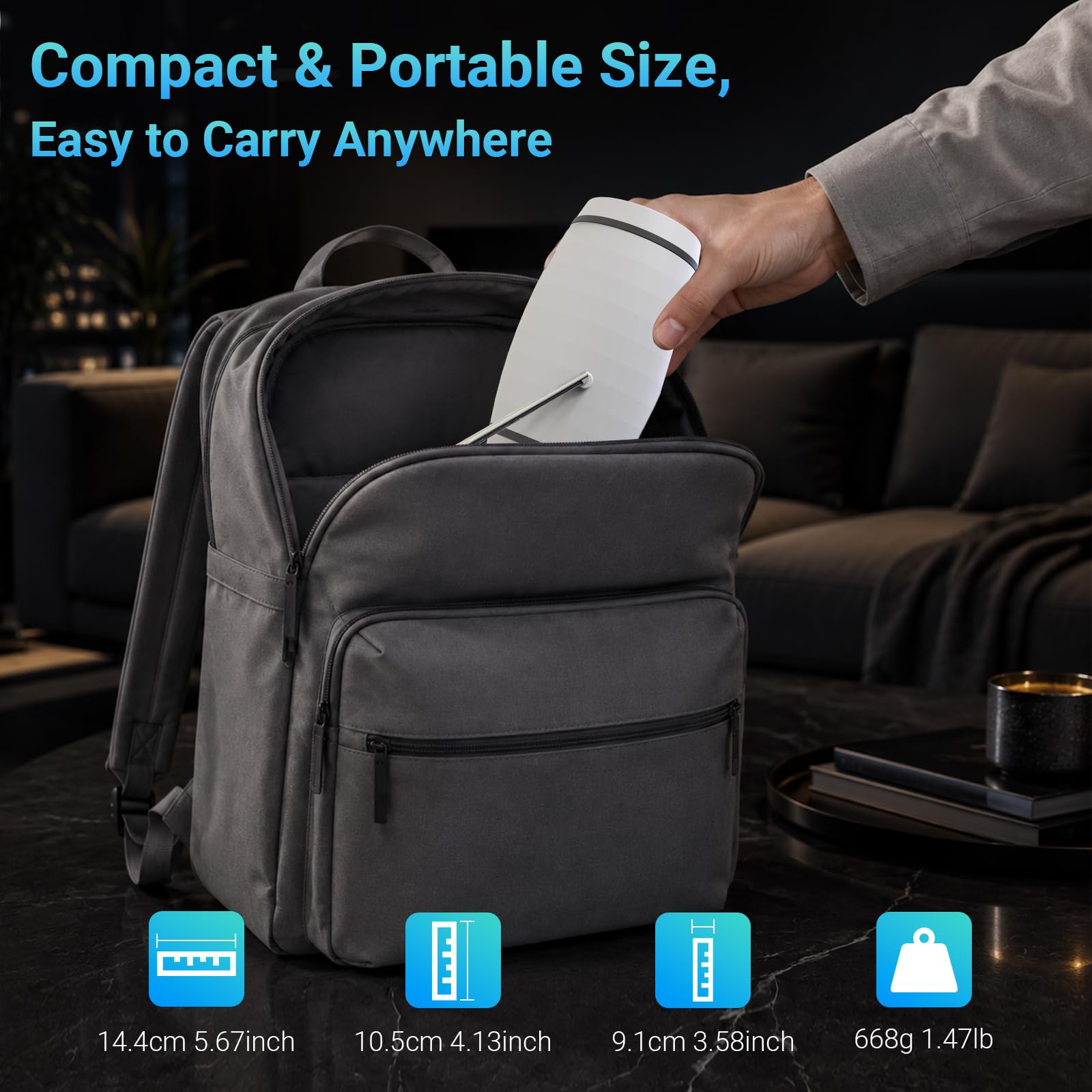 【Built-in APPS】Mini Projector With Wifi And Bluetooth, 1080P 4K Support Portable Projector, Movie Projector for Bedroom, Compatible with Smartphones/TV Stick/iPad/PS5/Laptop/HDMI/USB view 7