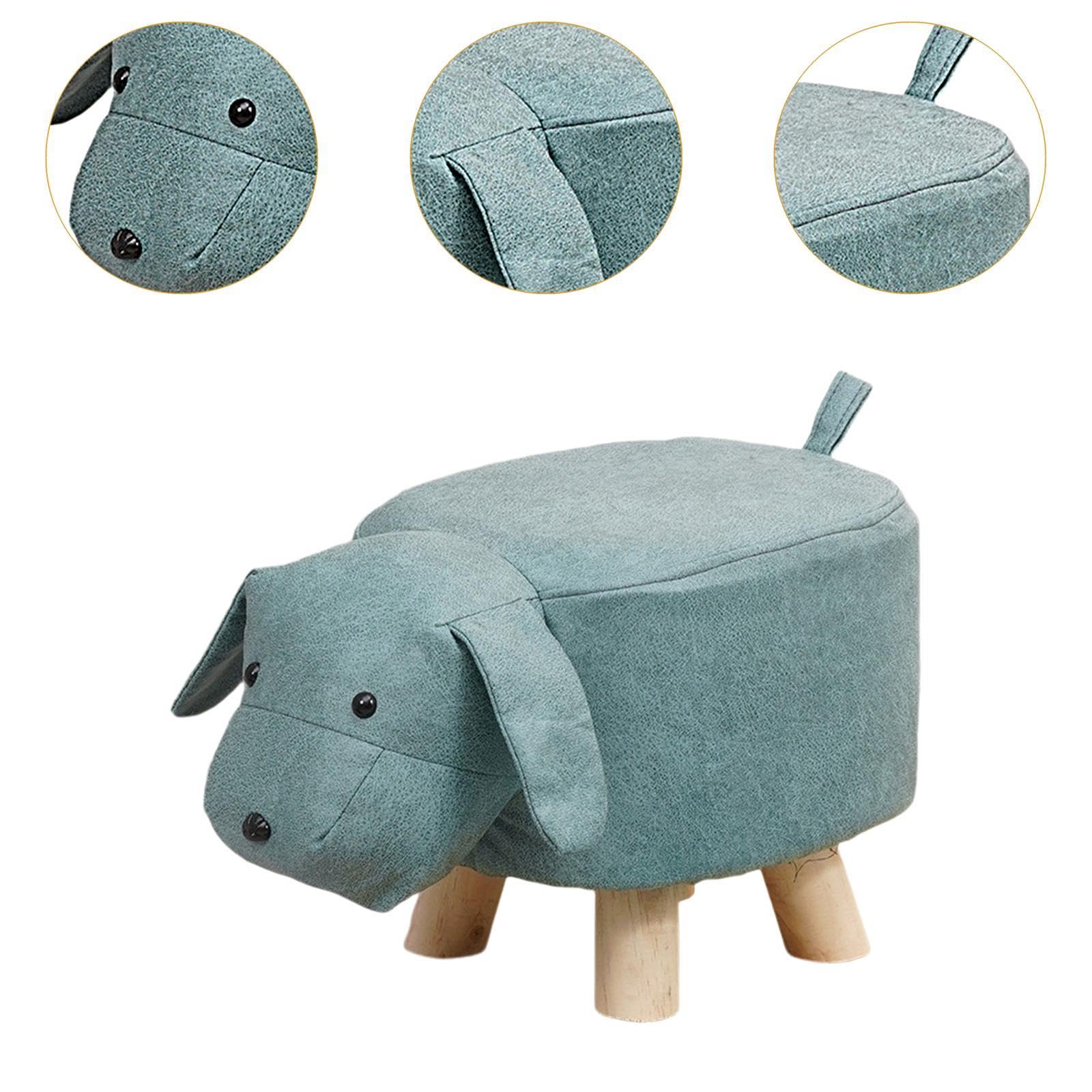 Baoblaze Kinder-Fußhocker, Kinderstuhl, Rutschfester, dekorativer Hocker, süßer Fußhocker, Fußstütze für Eingangsbereich, Spielzimmer, Schlafzimmer, Blauer Hund