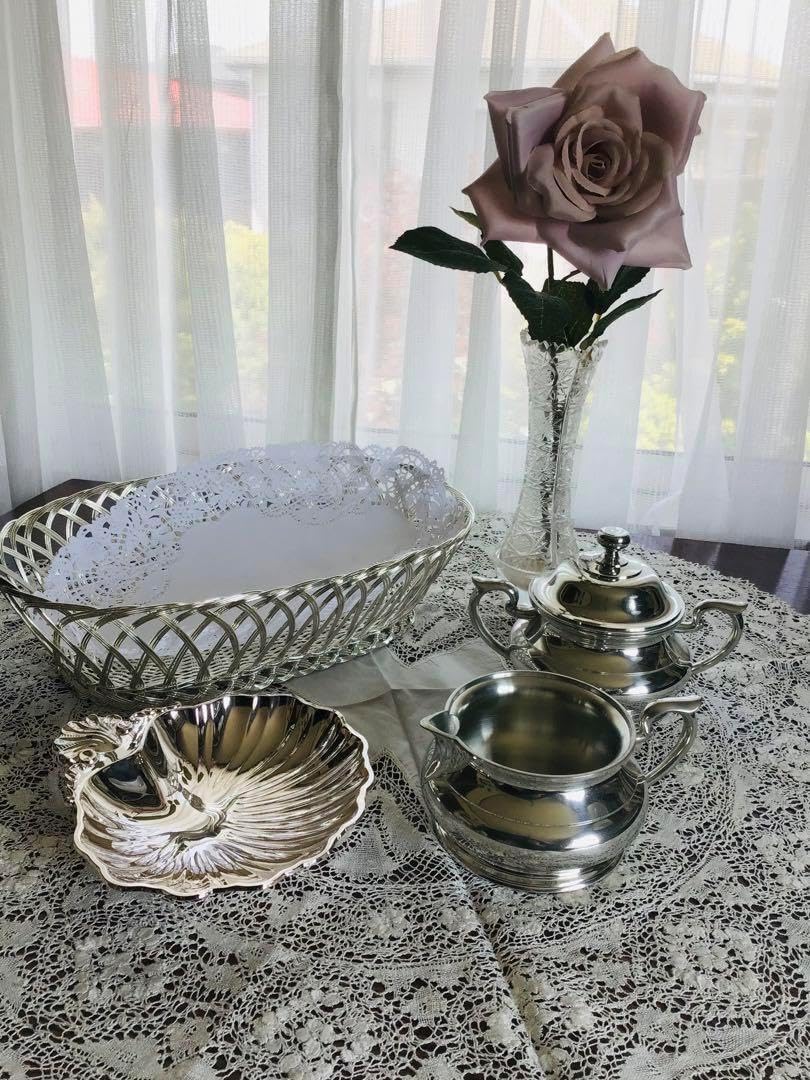 シルバーのモーニングセット、4点 シルバーのモーニングセット、4点 シルバーのモーニングセット、4点