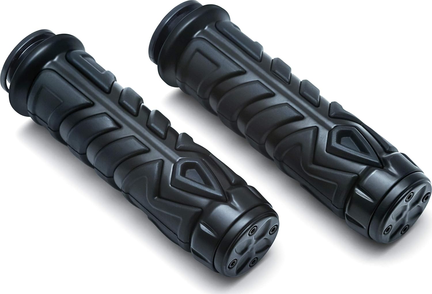 Kuryakyn 5635 Motorcycle Handlebar Accessory: Spear Grips with Rubber Inserts and End Caps for 2014-17 Indian Motorcycles, Chrome, 1 Pair