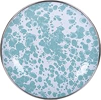 Vista 2 de Golden Rabbit Enamelware Appetizer Plates, 6 inch, Sea Glass, Set of 4