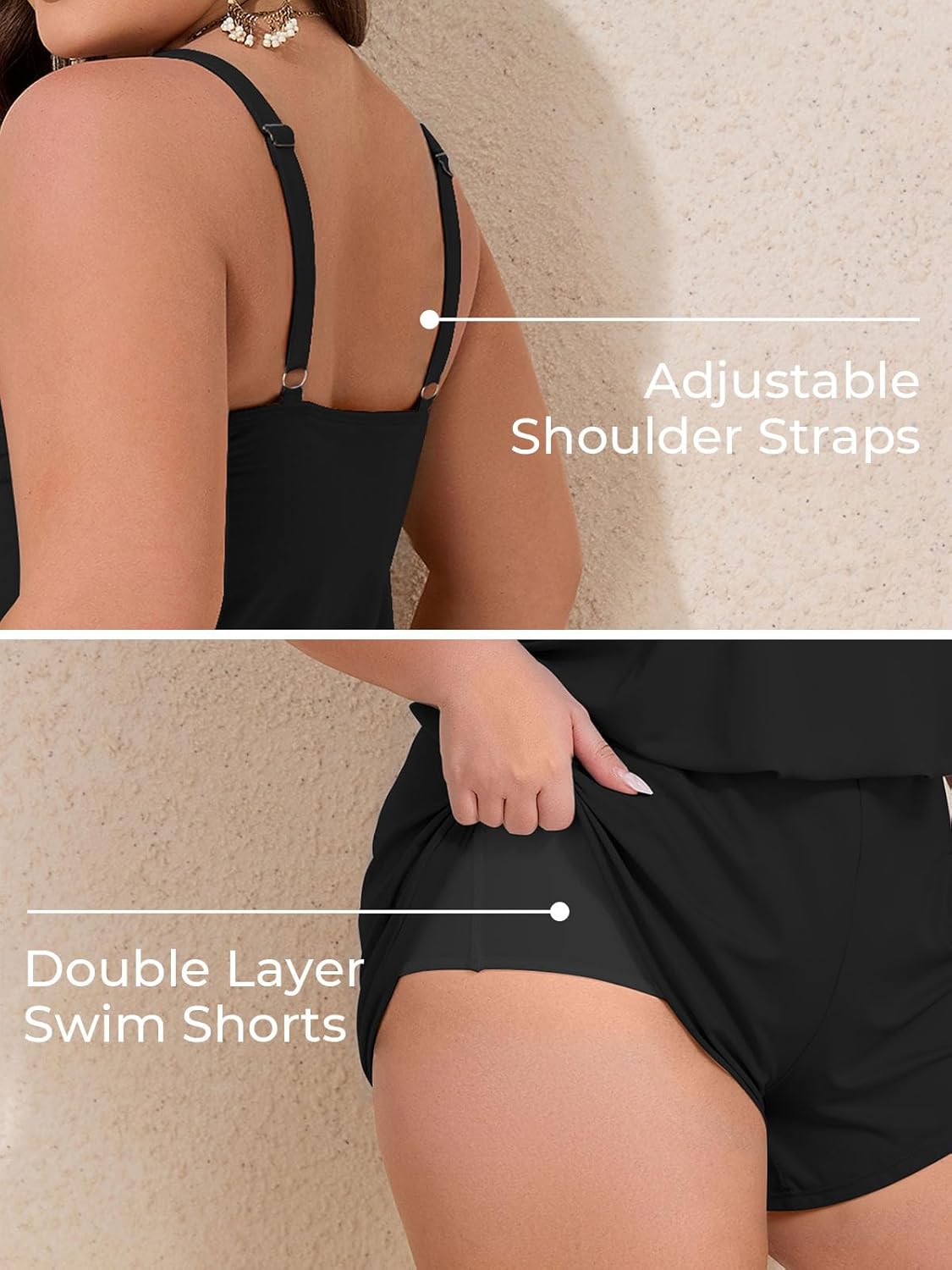 Summer Mae Plus Size Swim Romper Women One Piece Swimsuit Blouson Bathing Suit with Pockets 2026 Modest Swimwear - Image 5