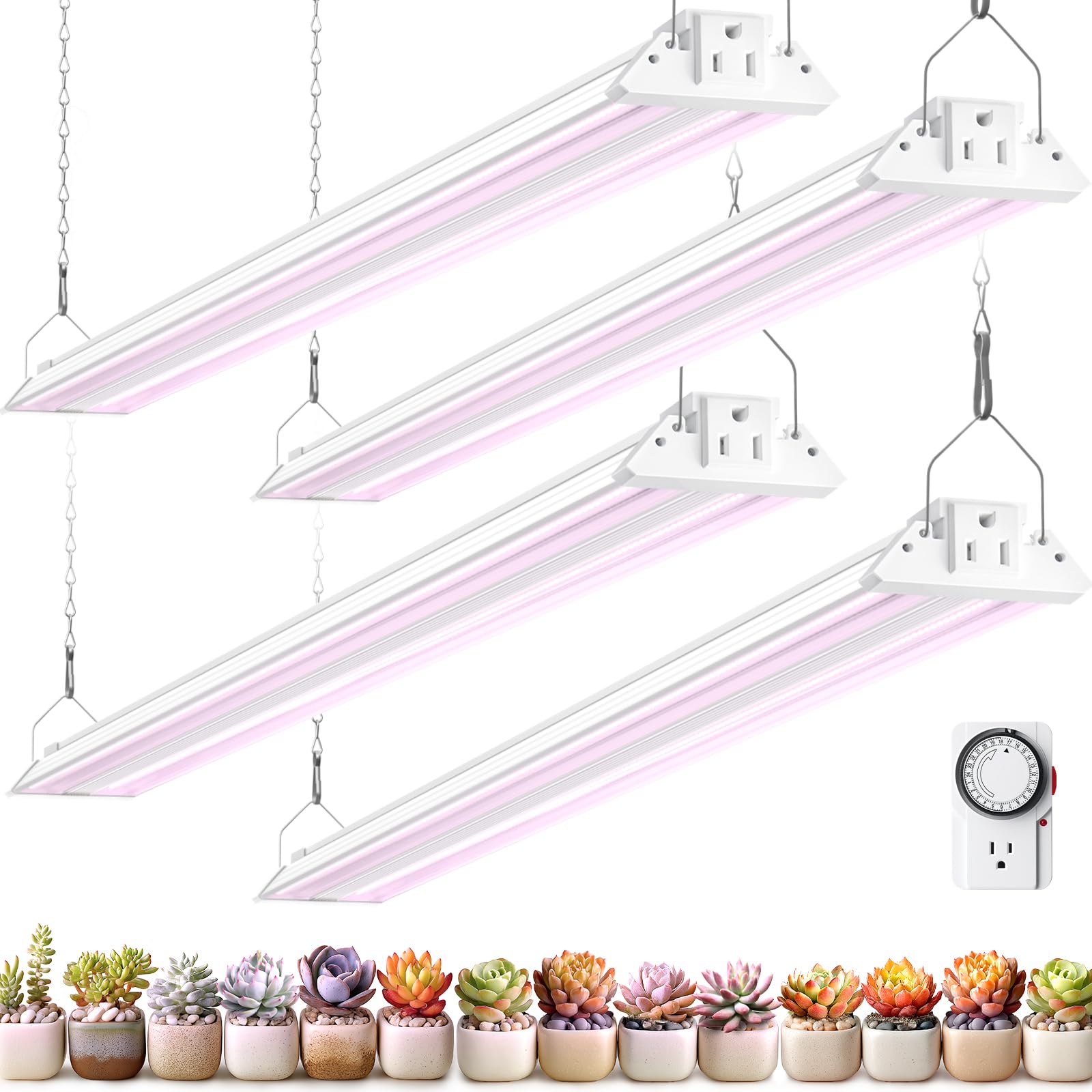 Barrina TX72 4FT LED Grow Light, 288W(4 x 72W, 2000W Equivalent), Purple