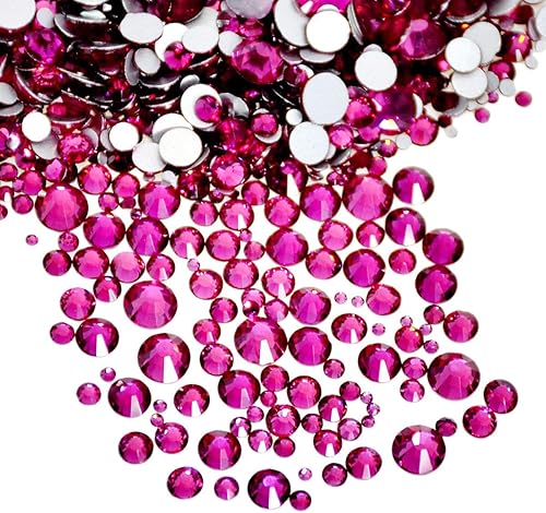 AD Beads - 1440 cristales de imitación de calidad de diversos tamaños, reverso liso, para arte de uñas