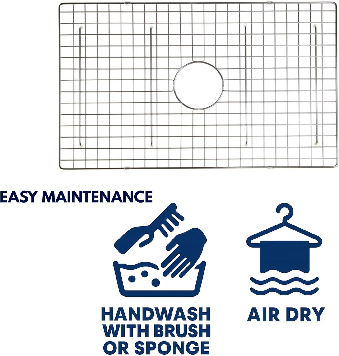 Nantucket Sinks BG-VC30S Stainless Steel Bottom Protector Grid for Farmhouse Sinks FCFS3020S-ShabbyGreen, FCFS3020S-ShabbyStraw, FCFS3020S-ShabbySugar, FCFS3020S-PietraSarda, FCFS3020S-Filigree