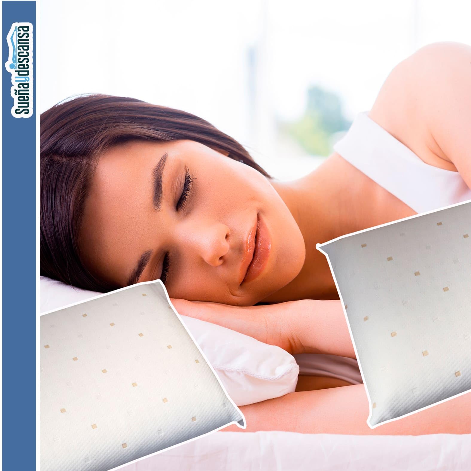 Almohada de Latex Perforada de Maximo Confort con Funda con Cremallera (150 cm)